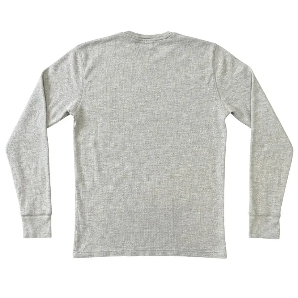 Polo Ralph Lauren Waffle Knit Thermal Shirt Men S Heather Gray 100% Cotton
